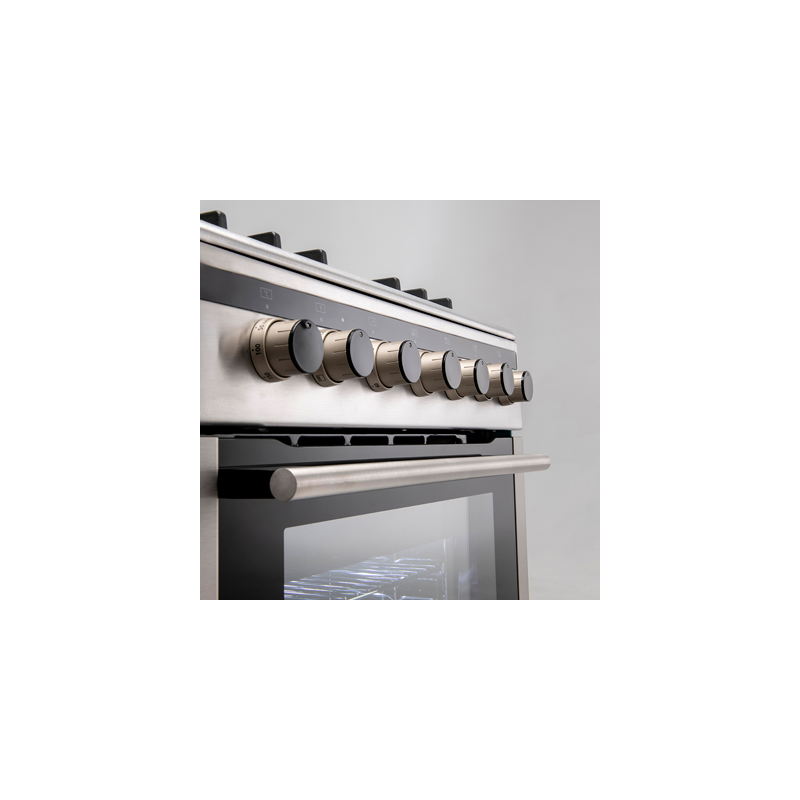 Euro Appliances EV600DFSX Freestanding 60cm Dual Fuel Stainless Steel Oven/Stove