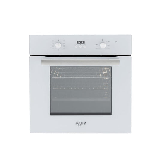 Euro Appliances EV608WH 60cm White Glass Electric Multifunction Oven