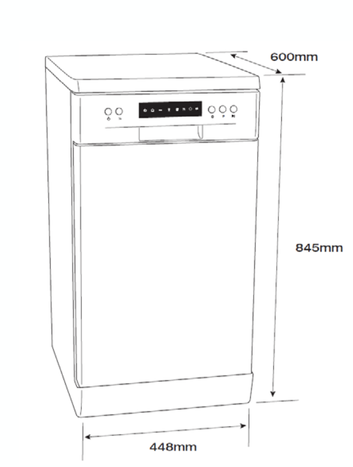 Euromaid E-GDW45S Stainless Steel Dishwasher