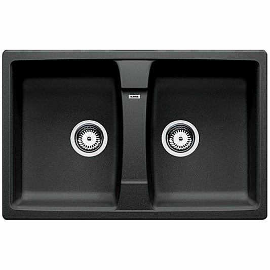 Blanco LEXA8K5 Double Bowl Granite Sink with Drainer and Overflow - Special Order