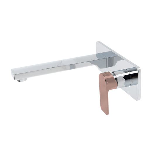 The GABE Leva Wall Outlet Mixer Chrome / Rose Gold LT706CP-RG