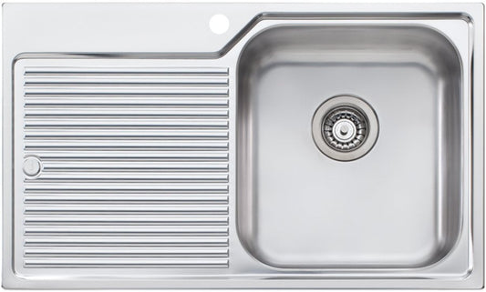 Oliveri NP622 Nu-Petite Single Bowl Left Hand Drainer Topmount Sink