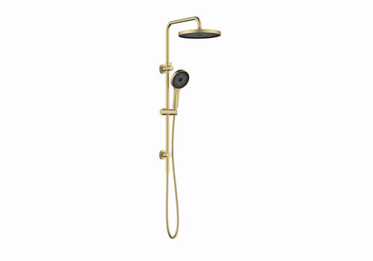 The Gabe Twin Shower With Rail  Brushed Gold T7808BG
