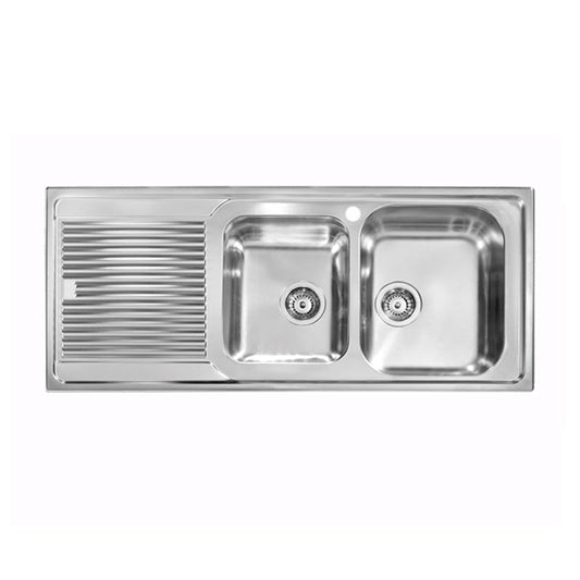 Abey Italian Made ZEN-2 1 and 3/4 Bowl Stainless Steel Sink