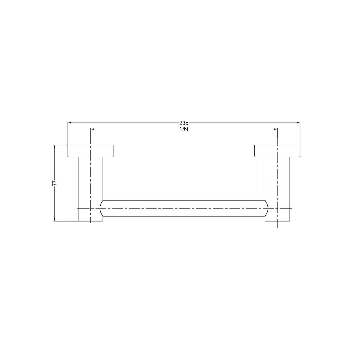 Nero NR1980aBZ Mecca Hand Towel Rail - Brushed Bronze
