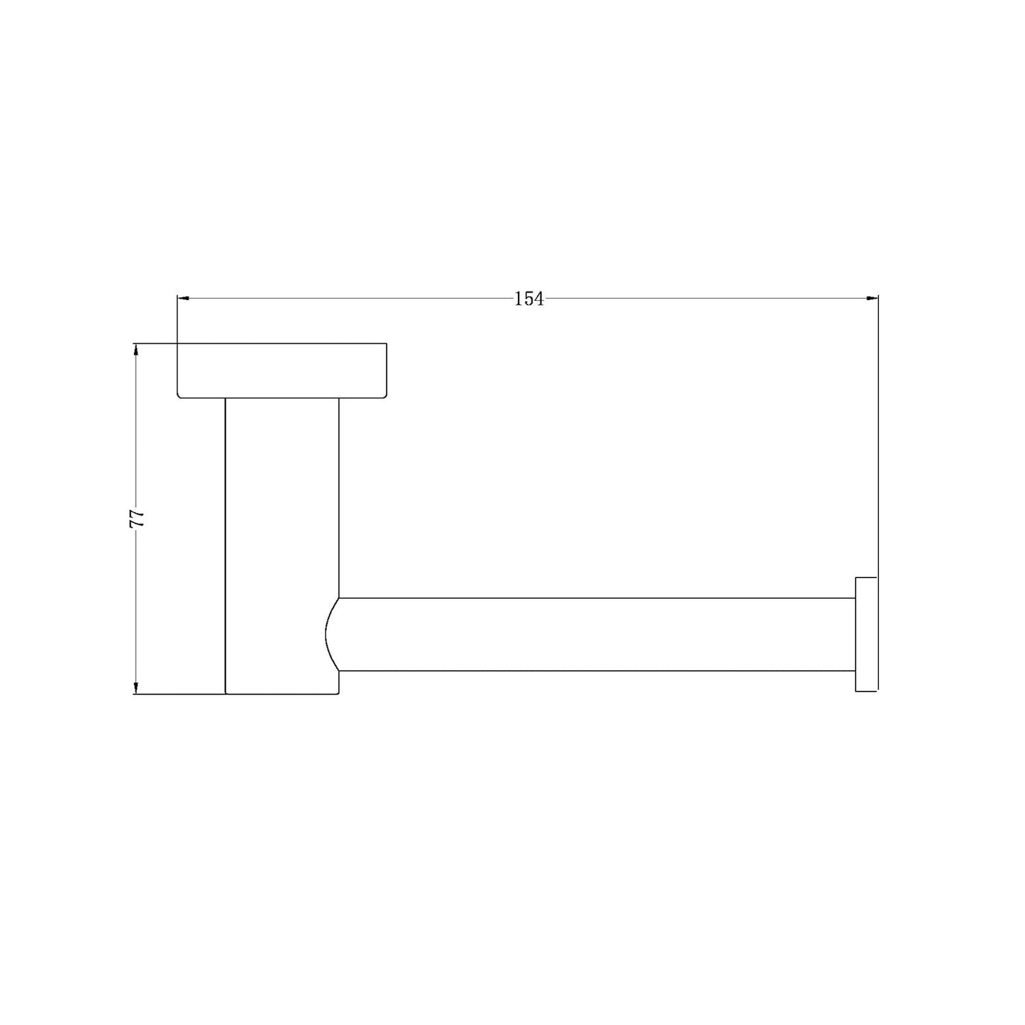 Nero NR1986GM Mecca Toilet Roll Holder - Gunmetal Grey