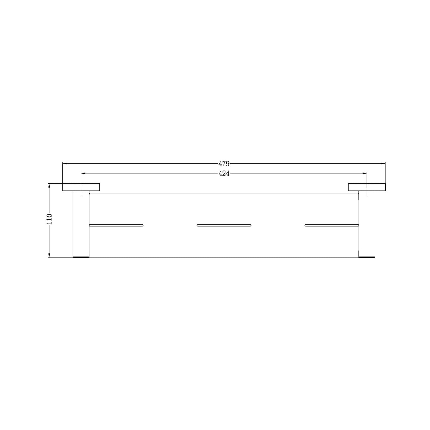 Nero NR1987AMB Mecca Metal Shower Shelf - Matte Black