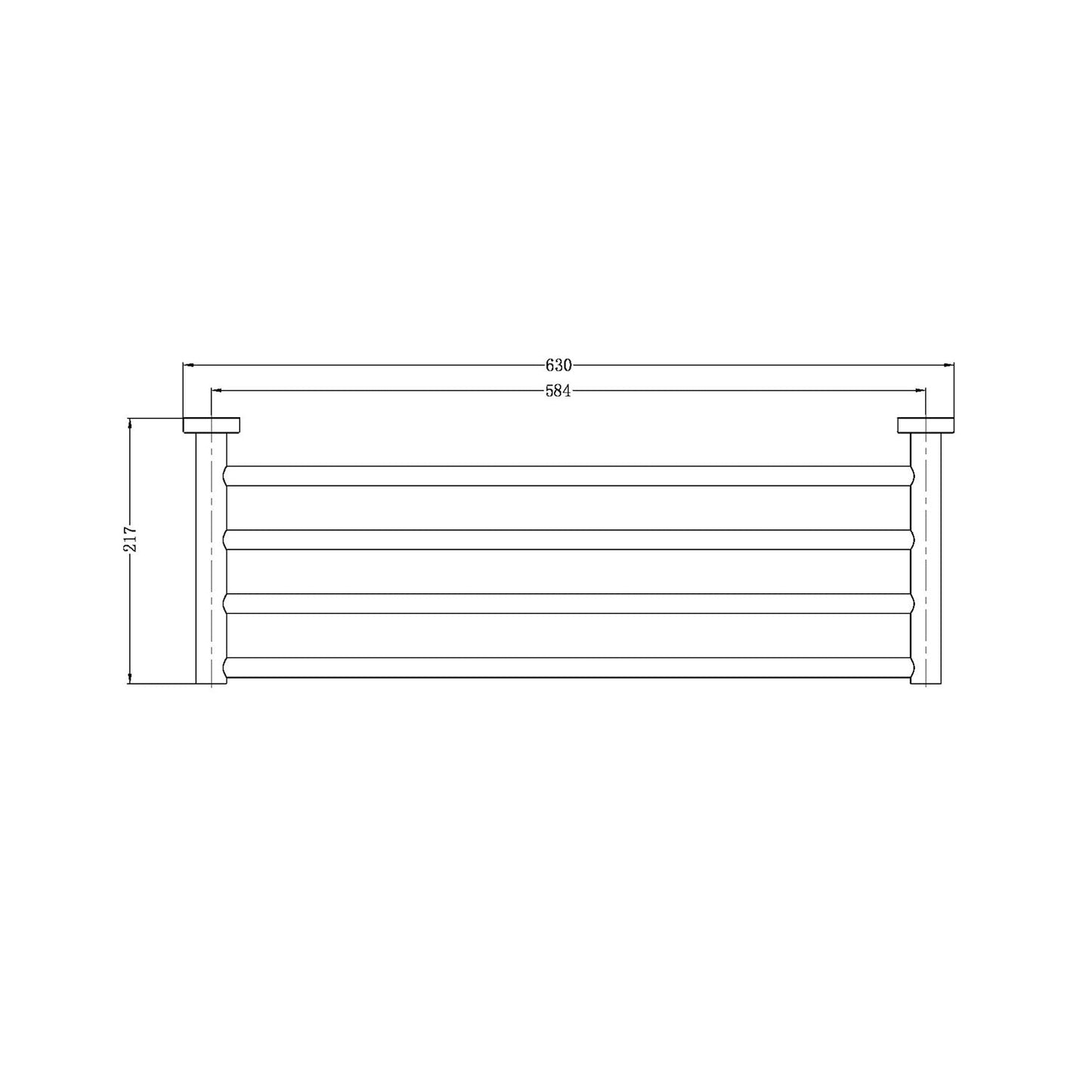Nero NR1989GM Mecca Towel Rack - Gunmetal Grey