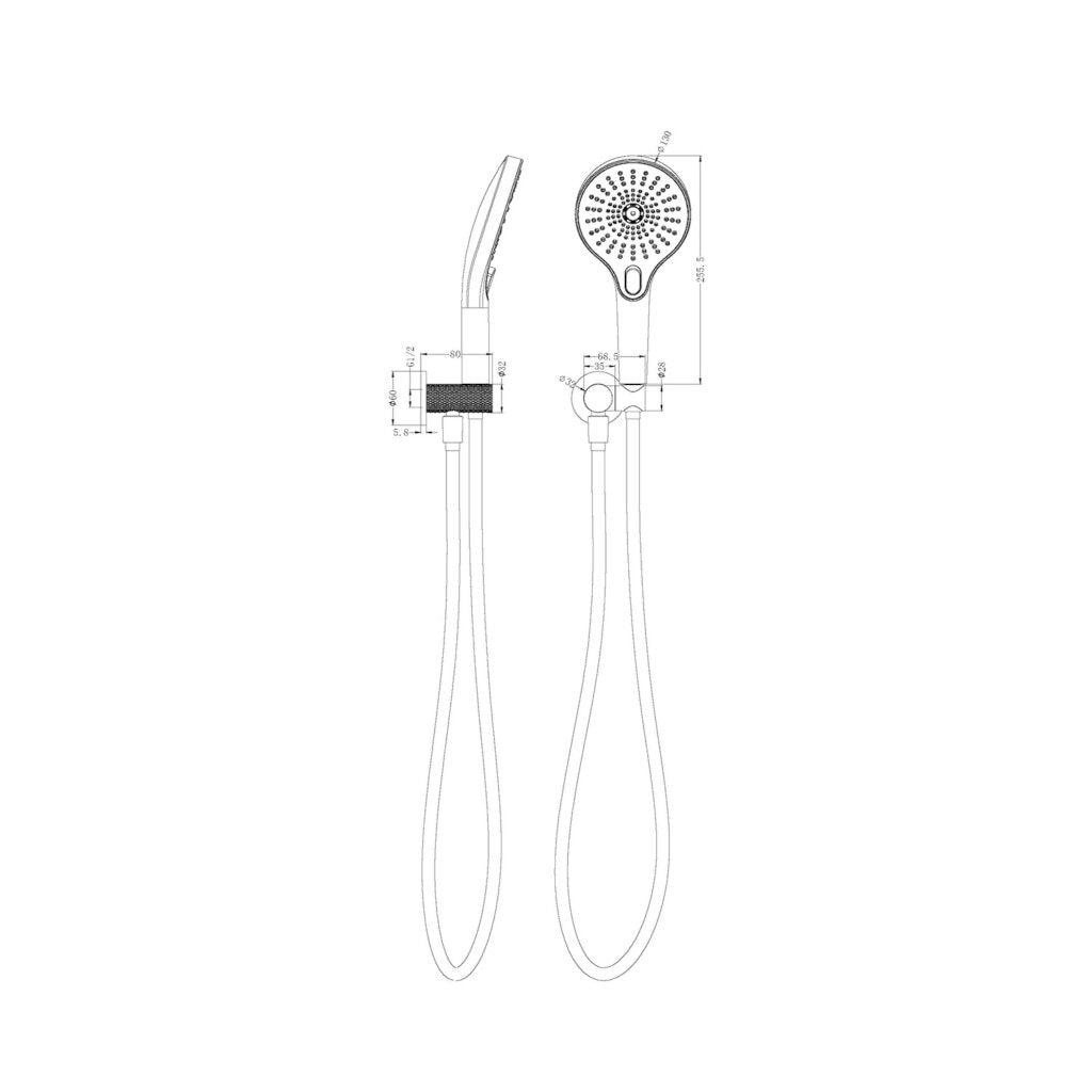 Nero NR251905cGR Opal Shower Bracket - Graphite Gunmetal Grey