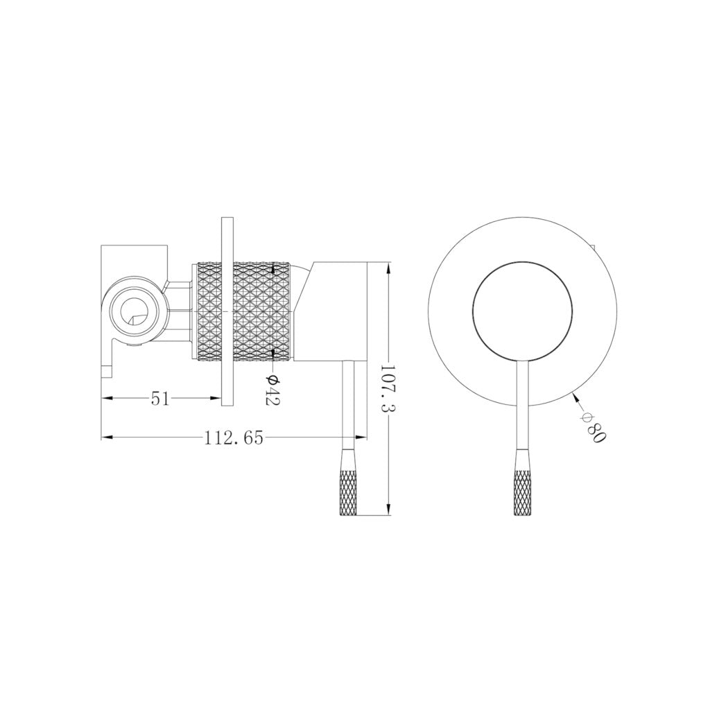 Nero NR251909BG Opal Shower Mixer - Brushed Gold