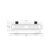 Nero NR2587aBG Opal Metal Shelf - Brushed Gold