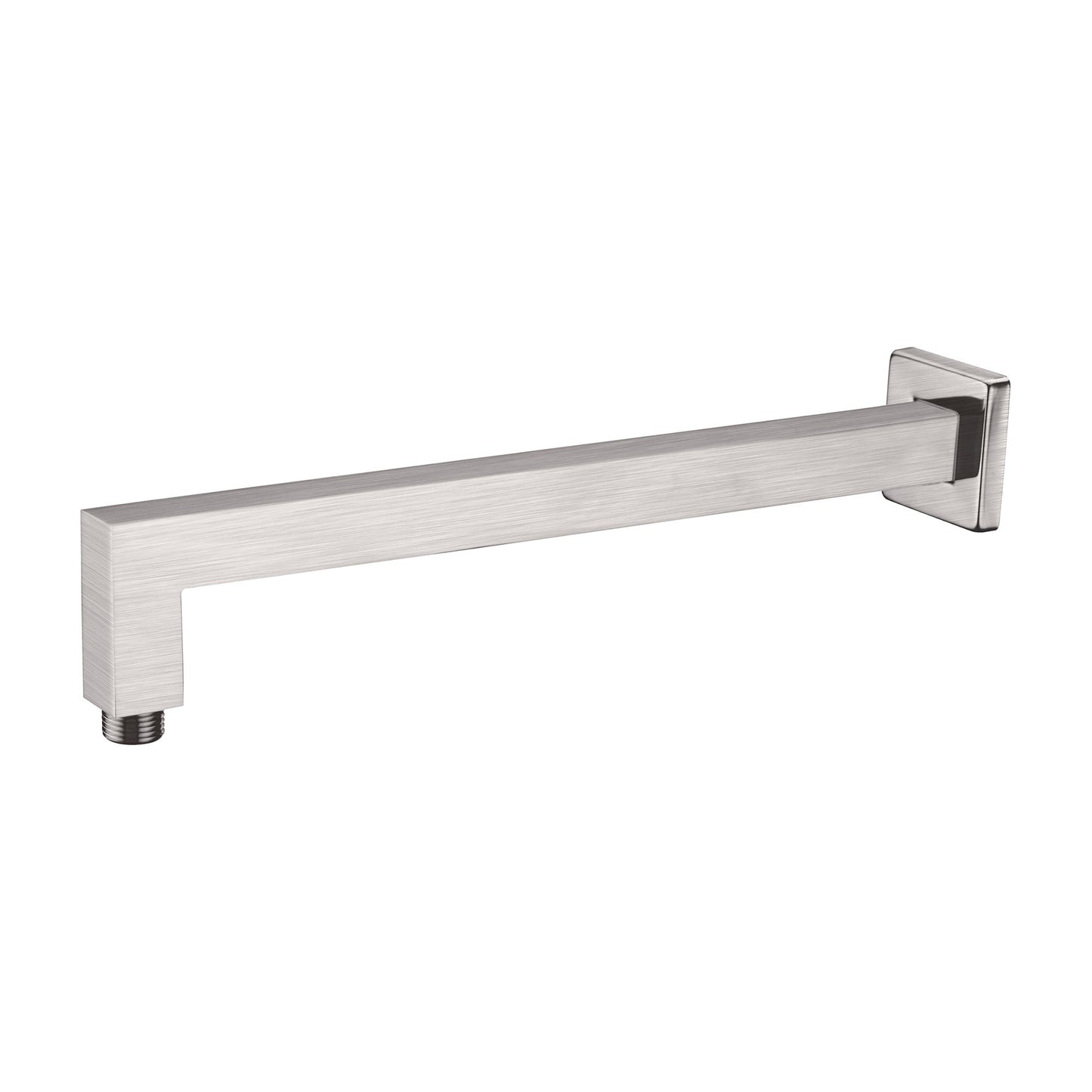 Nero NR501BN Square Wall Mounted Shower Arm - Brushed Nickel