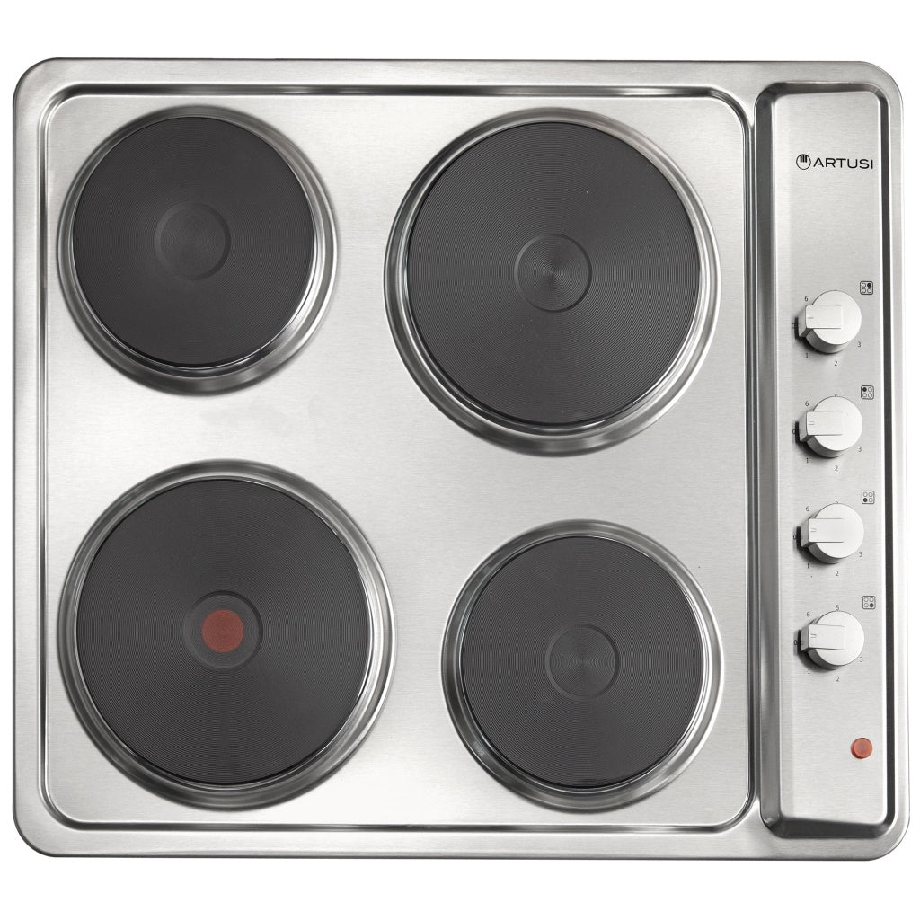 Artusi CAEH1XCOM 60cm Stainless Steel Solid Hotplate Cooktop