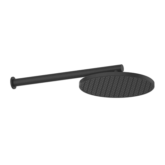 Greens Glide Rainboost Wall Shower, Matte Black, 57300MB