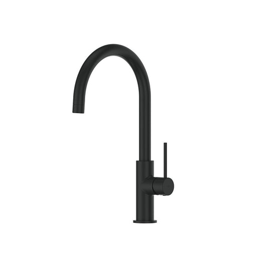 Greens Maci Gooseneck Sink Mixer, Matte Black, 21202547