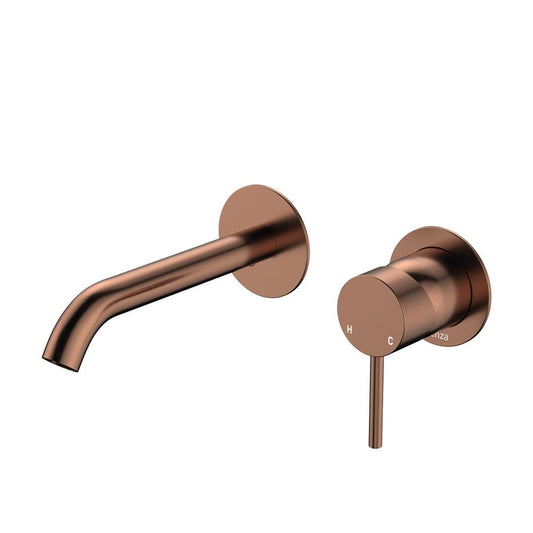 Fienza Kaya D228104CO Basin/Bath Wall Mixer 160mm Dress Kit Round Plate Brushed Copper - Special Order