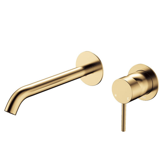 Fienza Kaya D228104UB-200 Basin/Bath Wall Mixer 200 Dress Kit Round Plate Urban Brass - Special Order