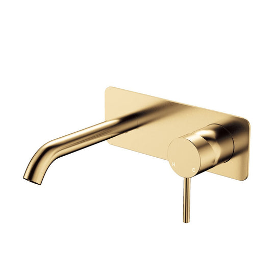 Fienza Kaya D228106UB Basin/Bath Wall Mixer 160mm Dress Kit Soft Square Plate Urban Brass - Special Order