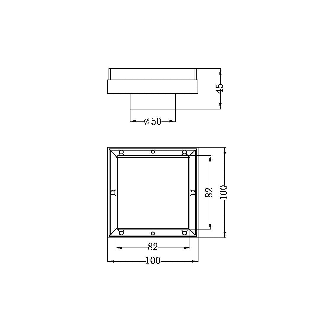 Nero NRFW006BN Tile Insert Floor Waste 50mm Outlet - Brushed Nickel