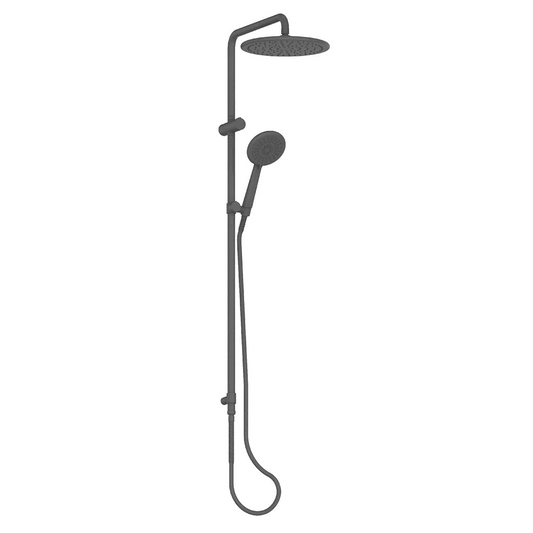 Greens Rocco Twin Rail Shower, PVD Gunmetal, 18790GM