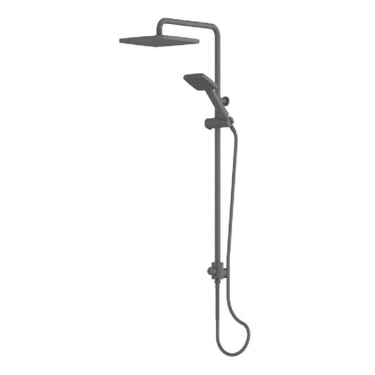 Greens Glide Syntra Rainboost Twin Rail Shower, PVD Gunmetal, 21290GM