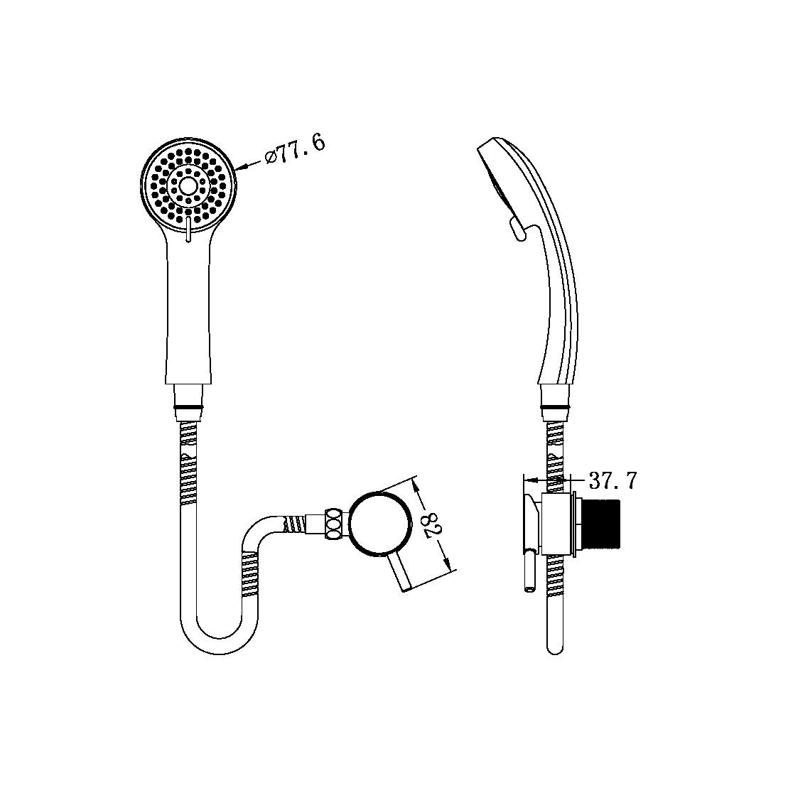 Nero NR201507ACH Caravan External Shower Chrome