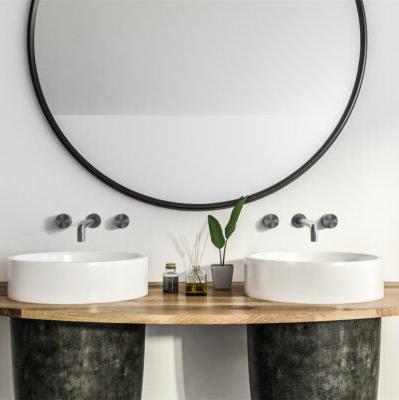 Nero Kara Wall Basin Set - Gunmetal Grey