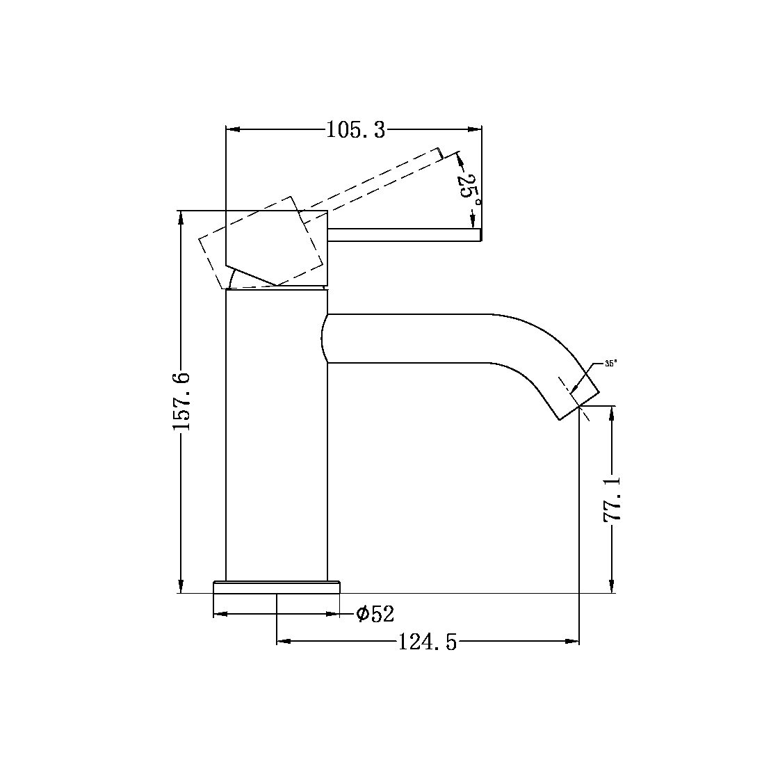 Nero NR221901BG Mecca Basin Mixer - Brushed Gold