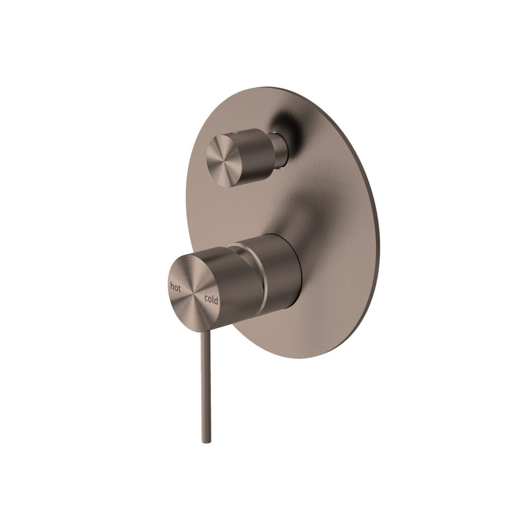 Nero NR221911ABZ Mecca Shower / Bath Wall Mixer with Diverter - Brushed Bronze