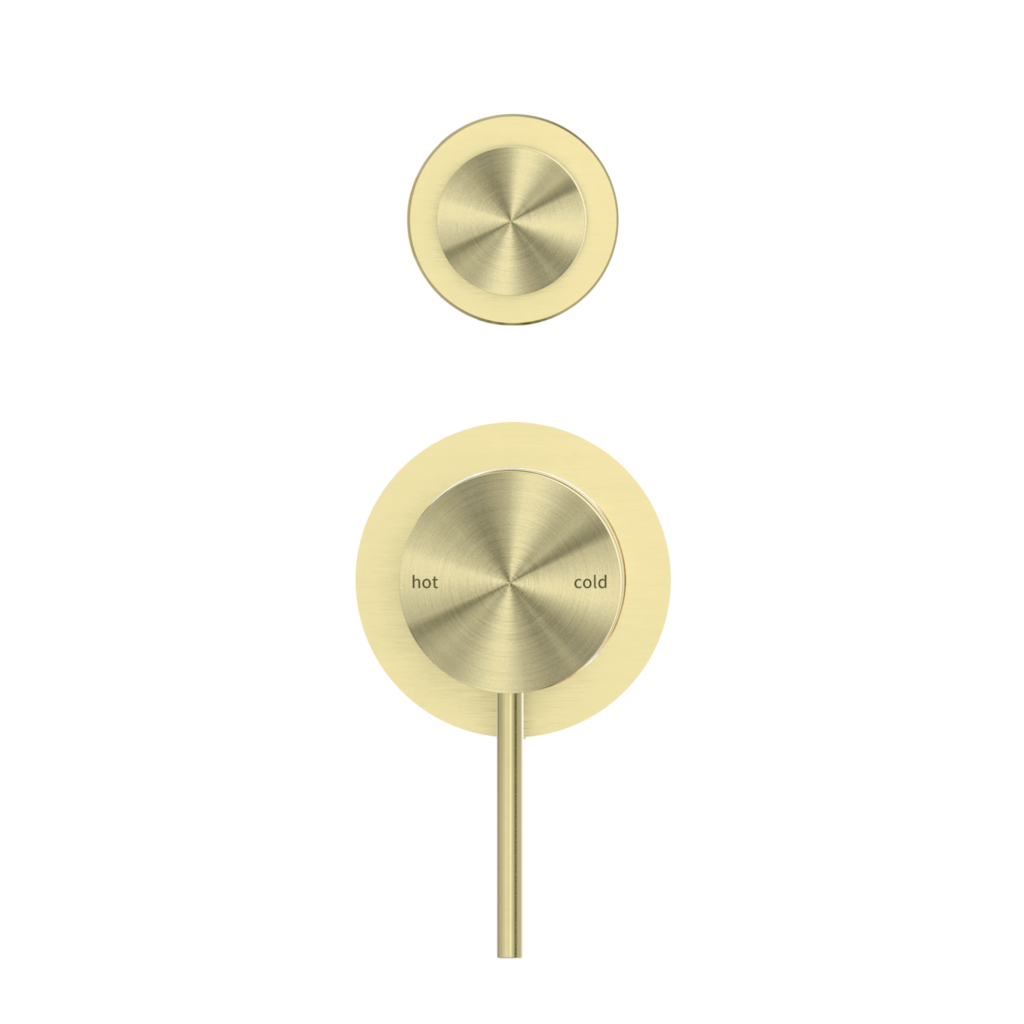 Nero NR221911SBG Mecca Shower / Bath Diverter Separate Backplate - Brushed Gold