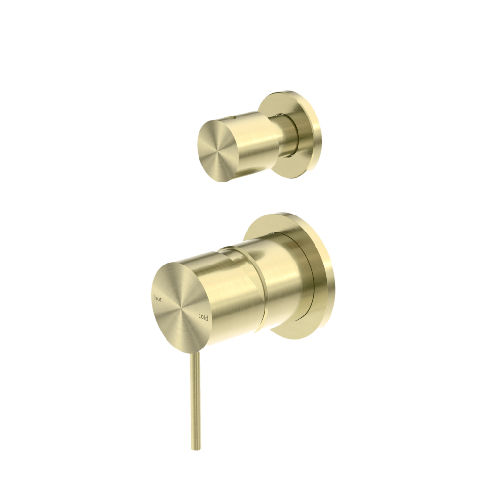 Nero NR221911SBG Mecca Shower / Bath Diverter Separate Backplate - Brushed Gold