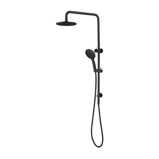 Nero NR250805aMB Dolce Mecca Combination Overhead and Handshower on Column - Matte Black