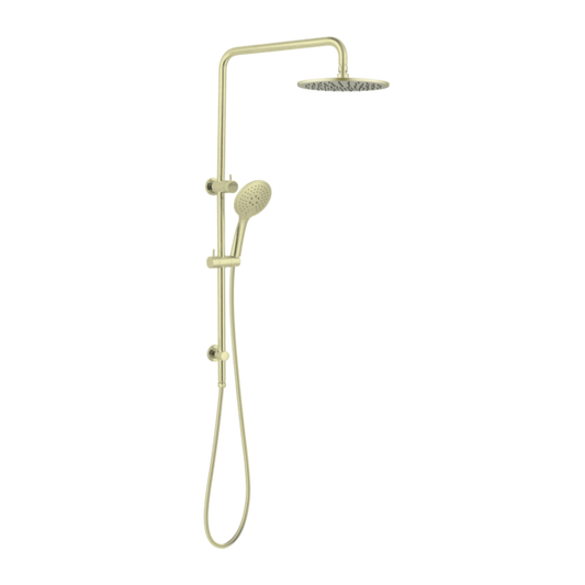 Nero NR250805aBG Dolce Mecca Combination Overhead and Handshower on Column - Brushed Gold