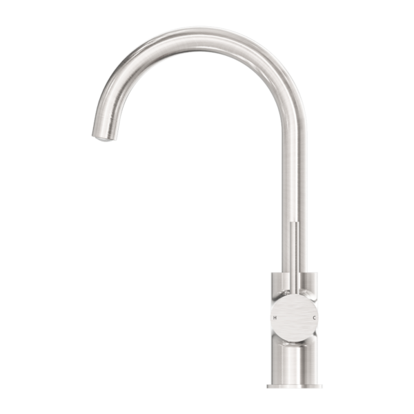 Nero NR250807BN Dolce Gooseneck Kitchen Mixer - Brushed Nickel