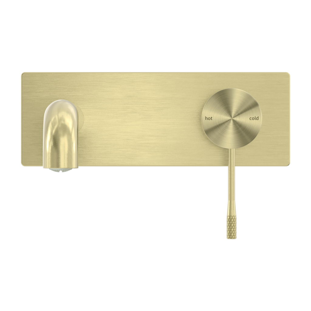 Nero NR251907aBG Opal Wall Basin / Bath Mixer - Brushed Gold