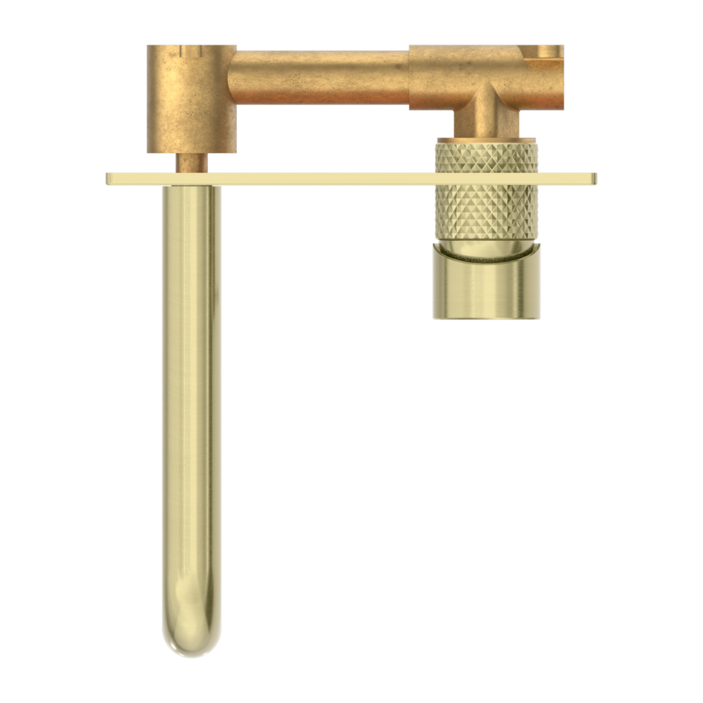 Nero NR251907aBG Opal Wall Basin / Bath Mixer - Brushed Gold