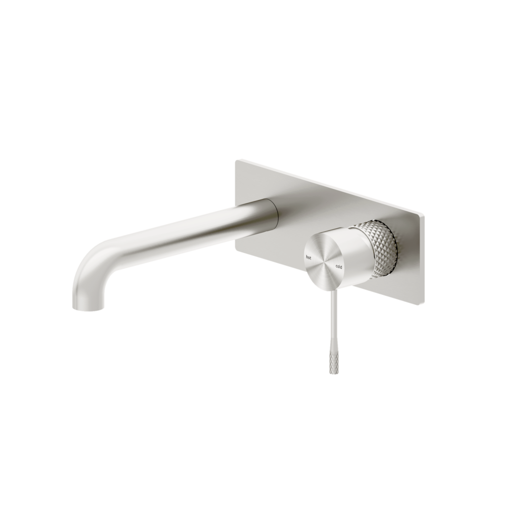 Nero NR251907aBN Opal Wall Basin / Bath Mixer - Brushed Nickel