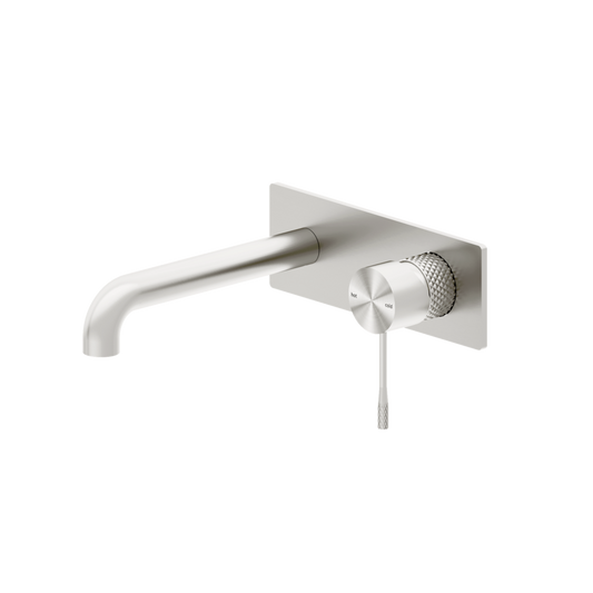 Nero NR251907aBN Opal Wall Basin / Bath Mixer - Brushed Nickel