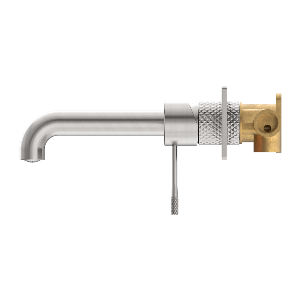 Nero NR251907aBN Opal Wall Basin / Bath Mixer - Brushed Nickel