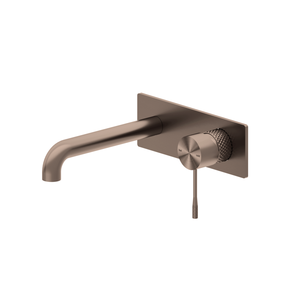 Nero NR251907aBZ Opal Wall Basin / Bath Mixer - Brushed Bronze