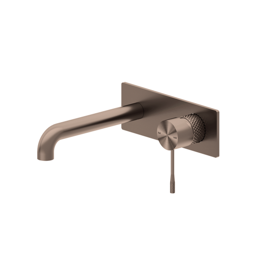 Nero NR251907aBZ Opal Wall Basin / Bath Mixer - Brushed Bronze
