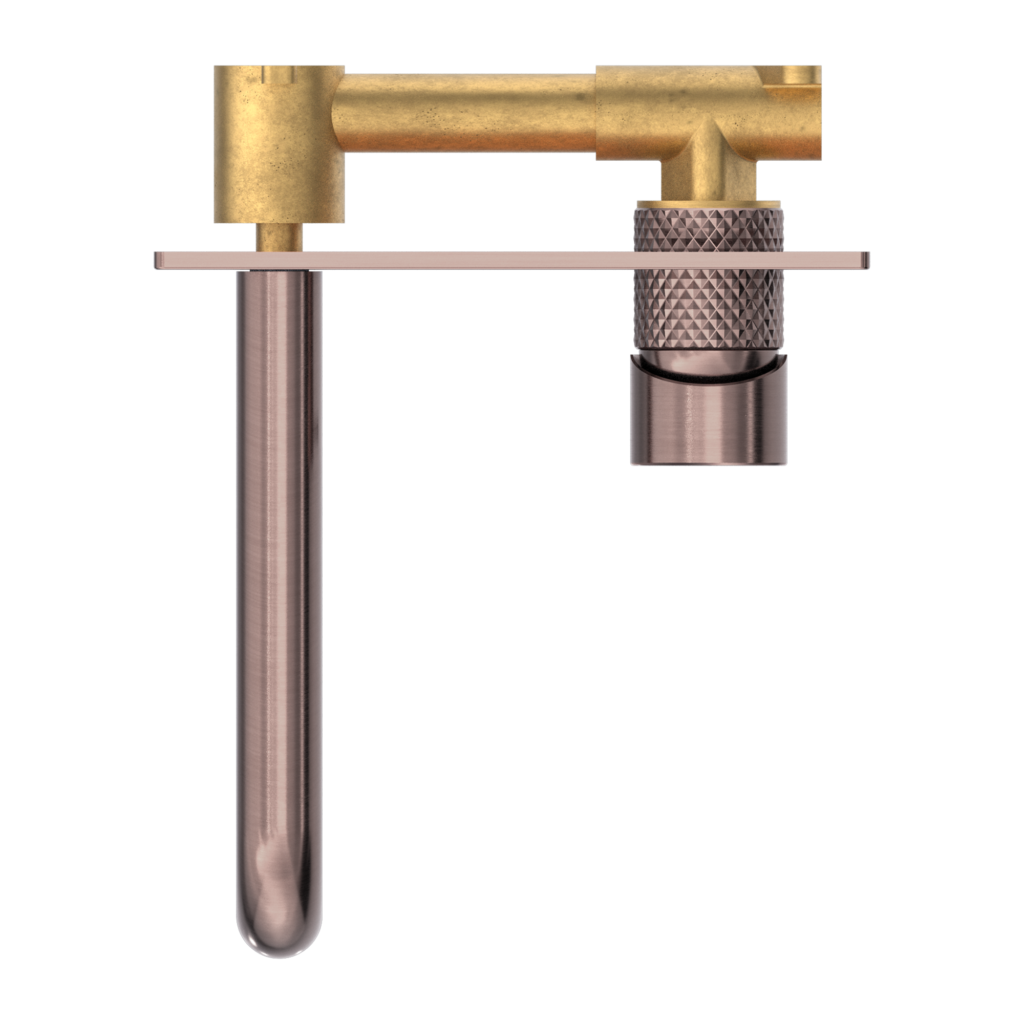 Nero NR251907aBZ Opal Wall Basin / Bath Mixer - Brushed Bronze