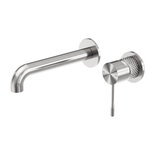 Nero NR251907bBN Opal Wall Basin/Bath Mixer Separate Back Plate - Brushed Nickel