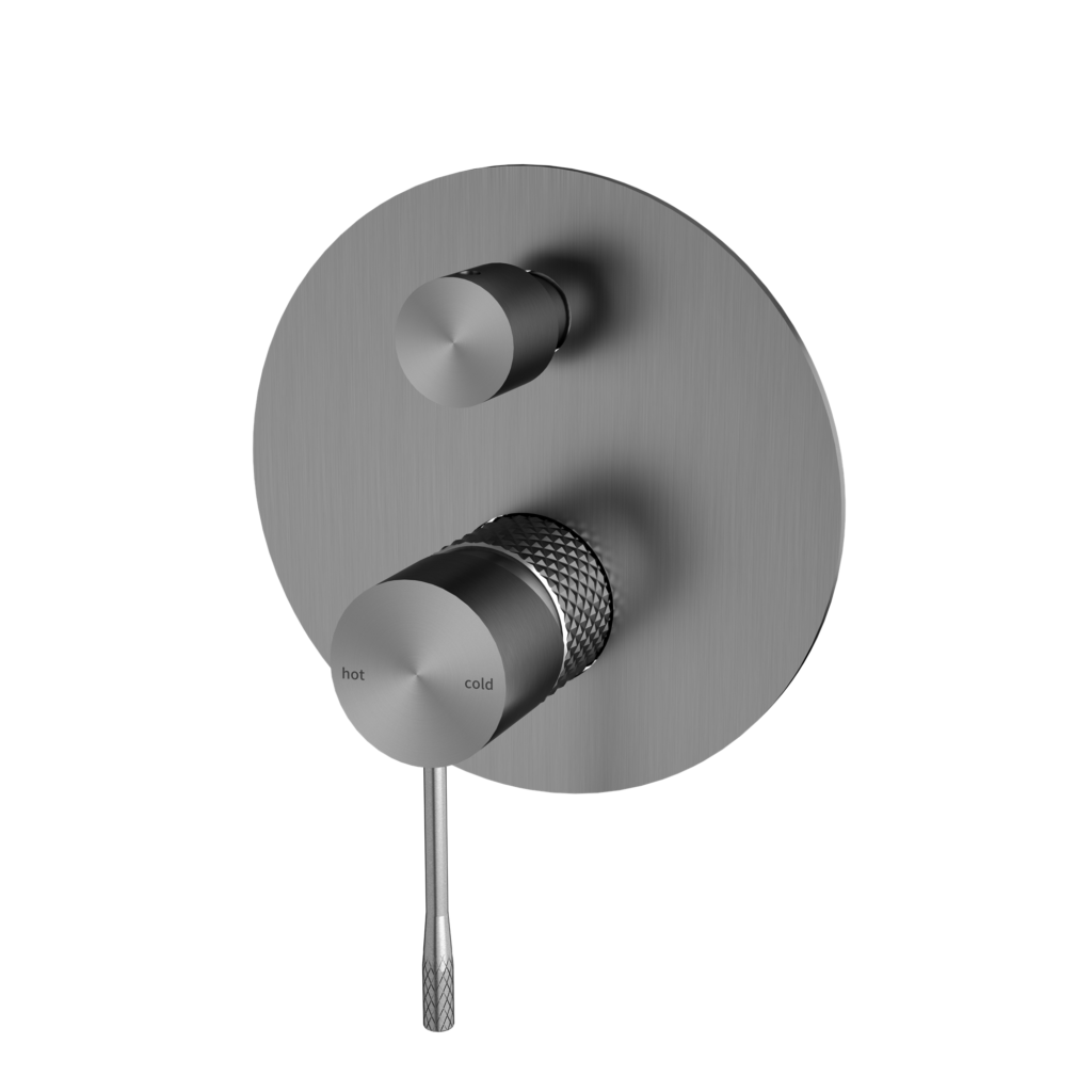 Nero NR251909aGR Opal Shower Mixer With Diverter - Graphite Gunmetal Grey