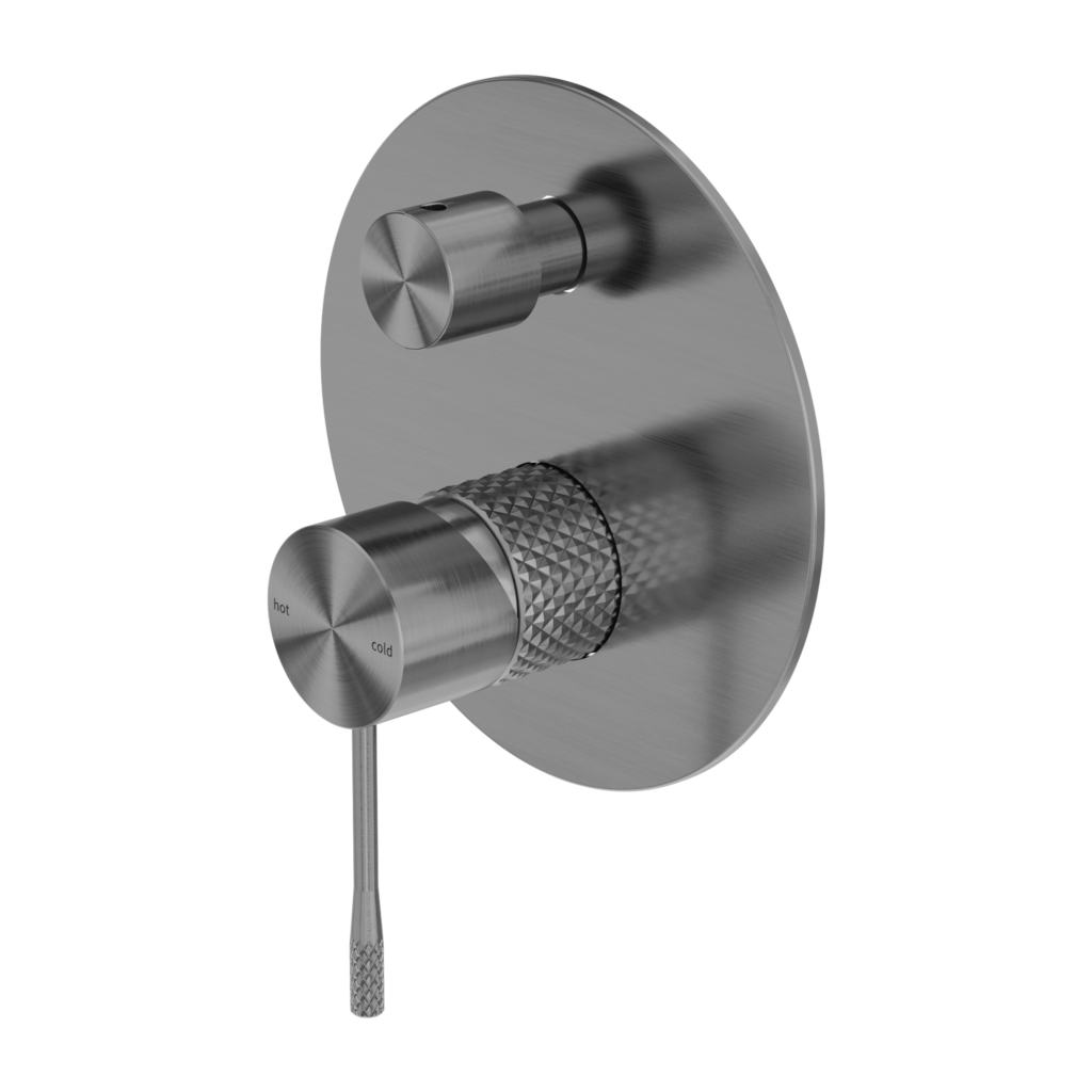 Nero NR251909aGR Opal Shower Mixer With Diverter - Graphite Gunmetal Grey