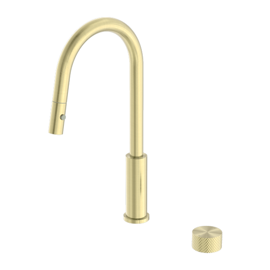Nero NR252008BG Opal Progressive Pull Out Kitchen Mixer - Brushed Gold