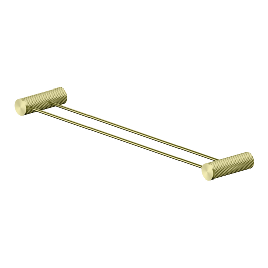 Nero NR2524dBG Opal Double Towel Rail 600mm - Brushed Gold