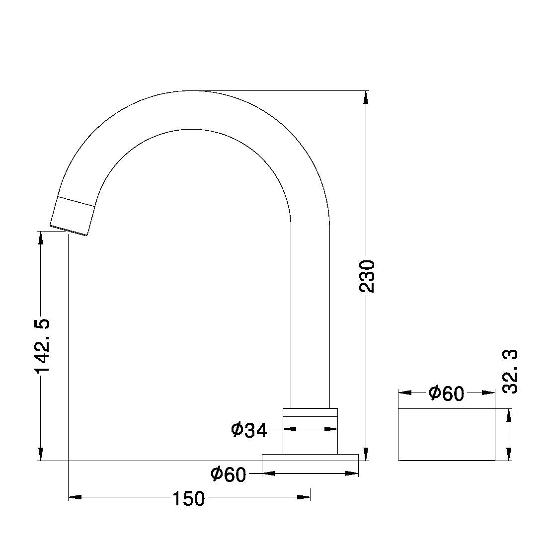 Nero NR271901MB Kara Progressive Basin Mixer - Matte Black
