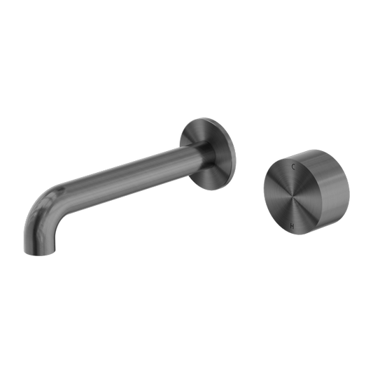 Nero Kara Progressive Wall Basin Mixer Set - Gunmetal Grey