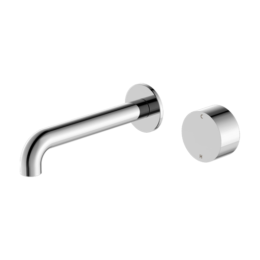 Nero Kara Progressive Wall Basin Mixer Set - Chrome